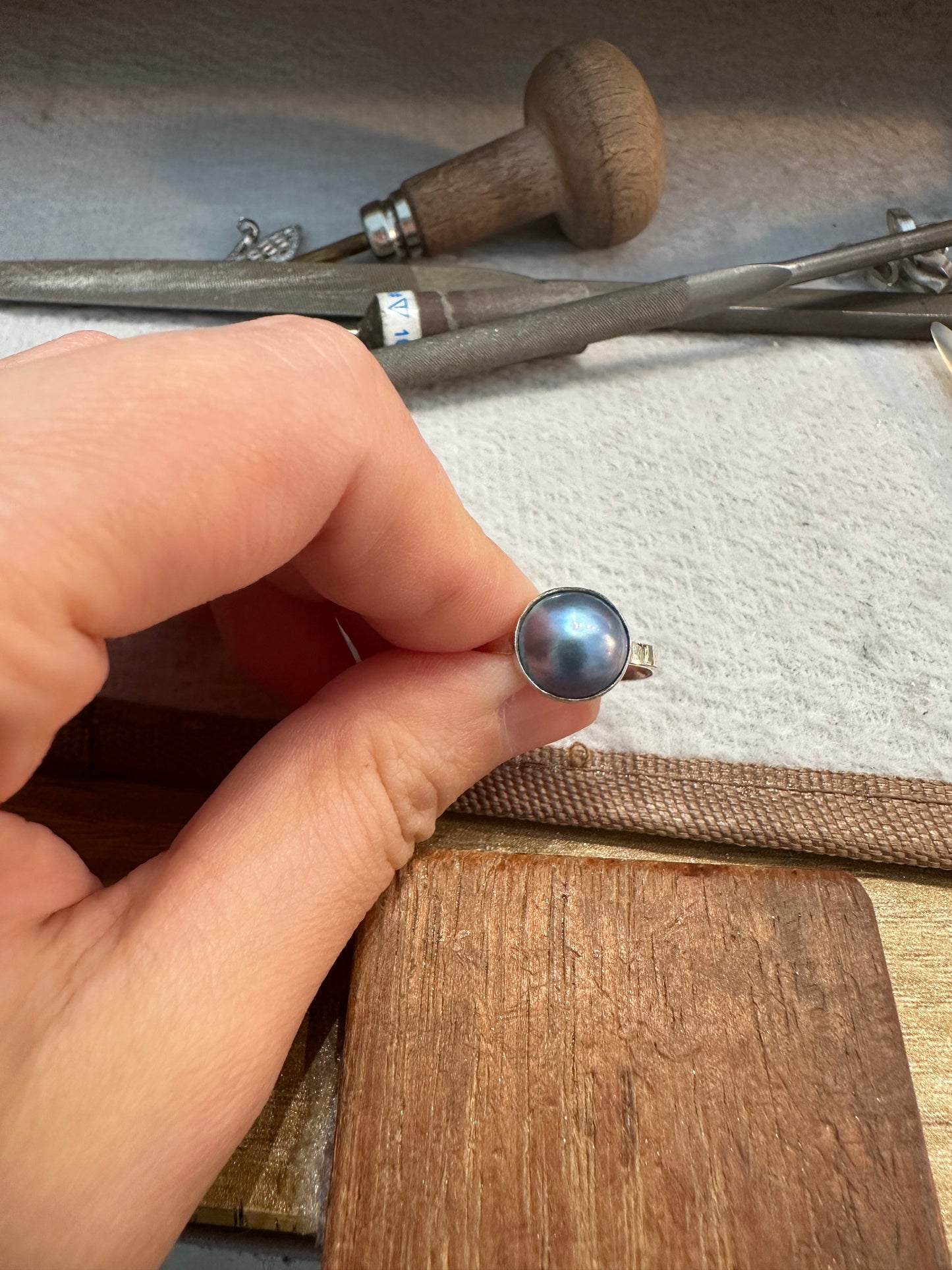 Mabe pearl ring