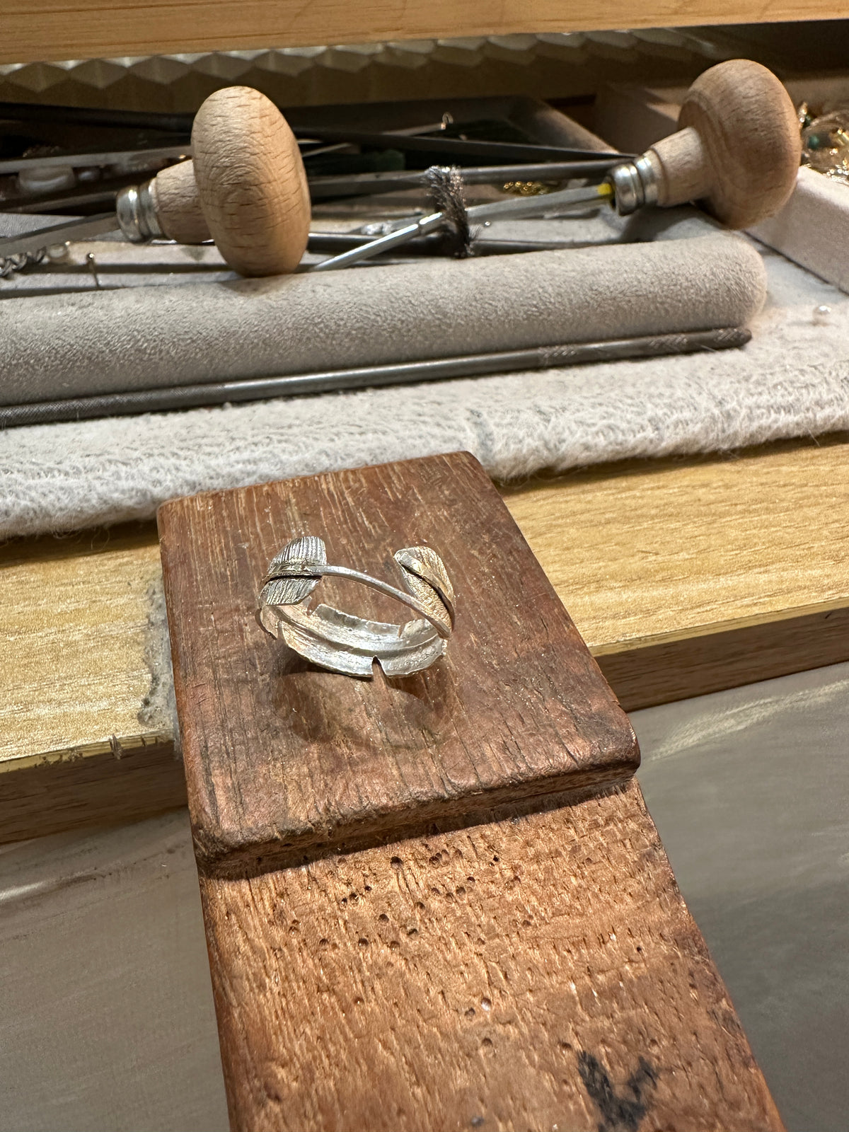 Silver Feather ring