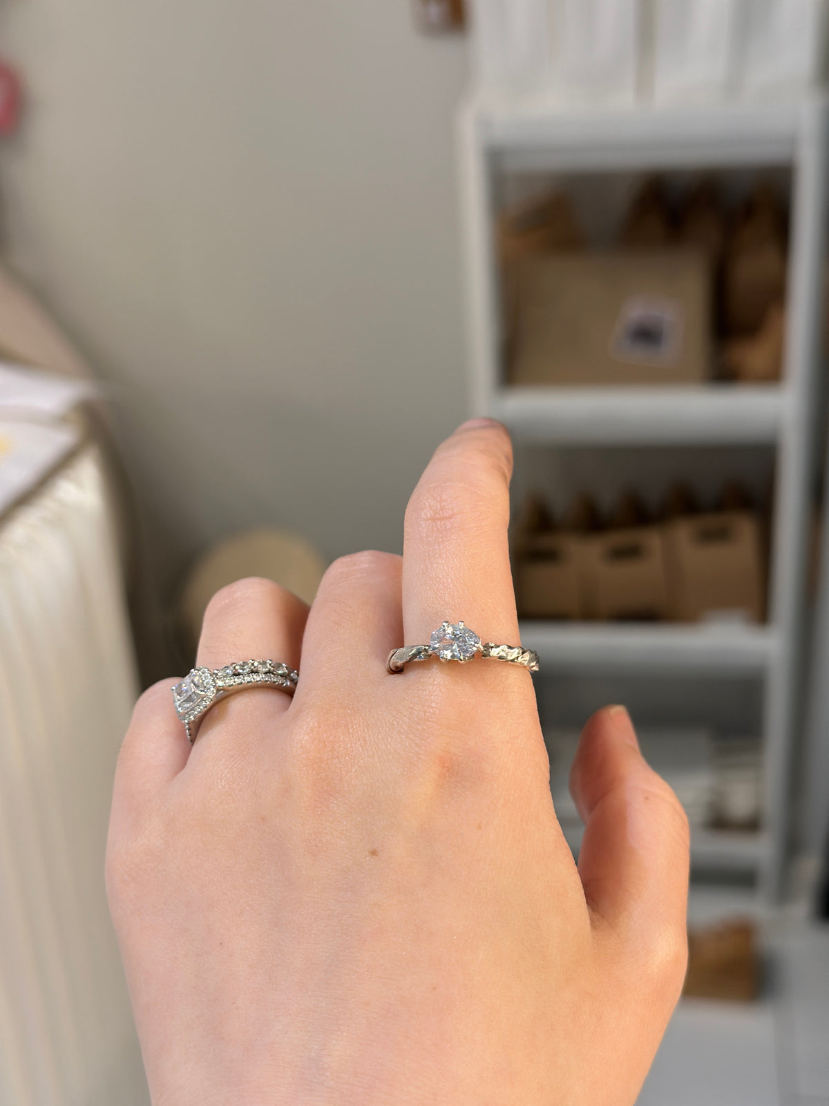 Moissanite ring
