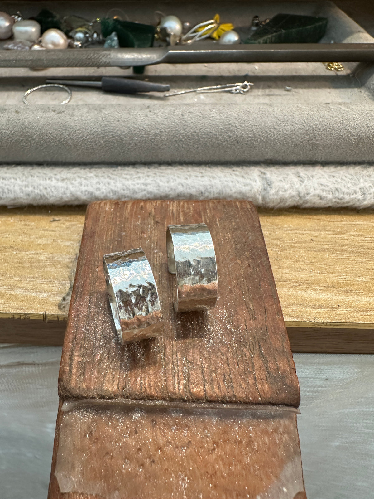 Customised Tsuchime silver ring