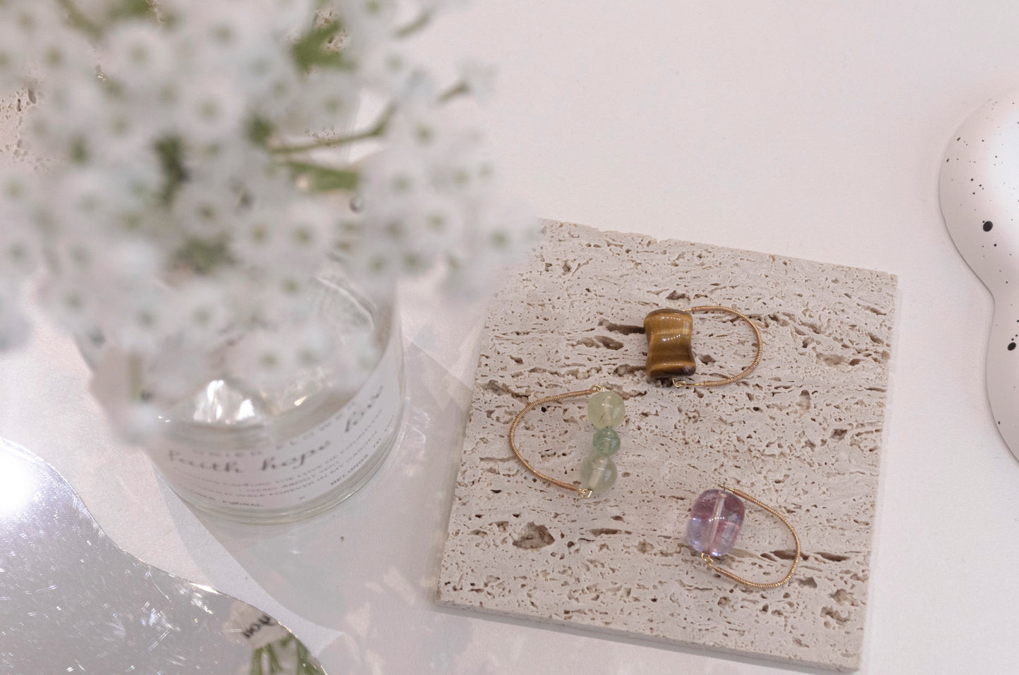Natural stone rings