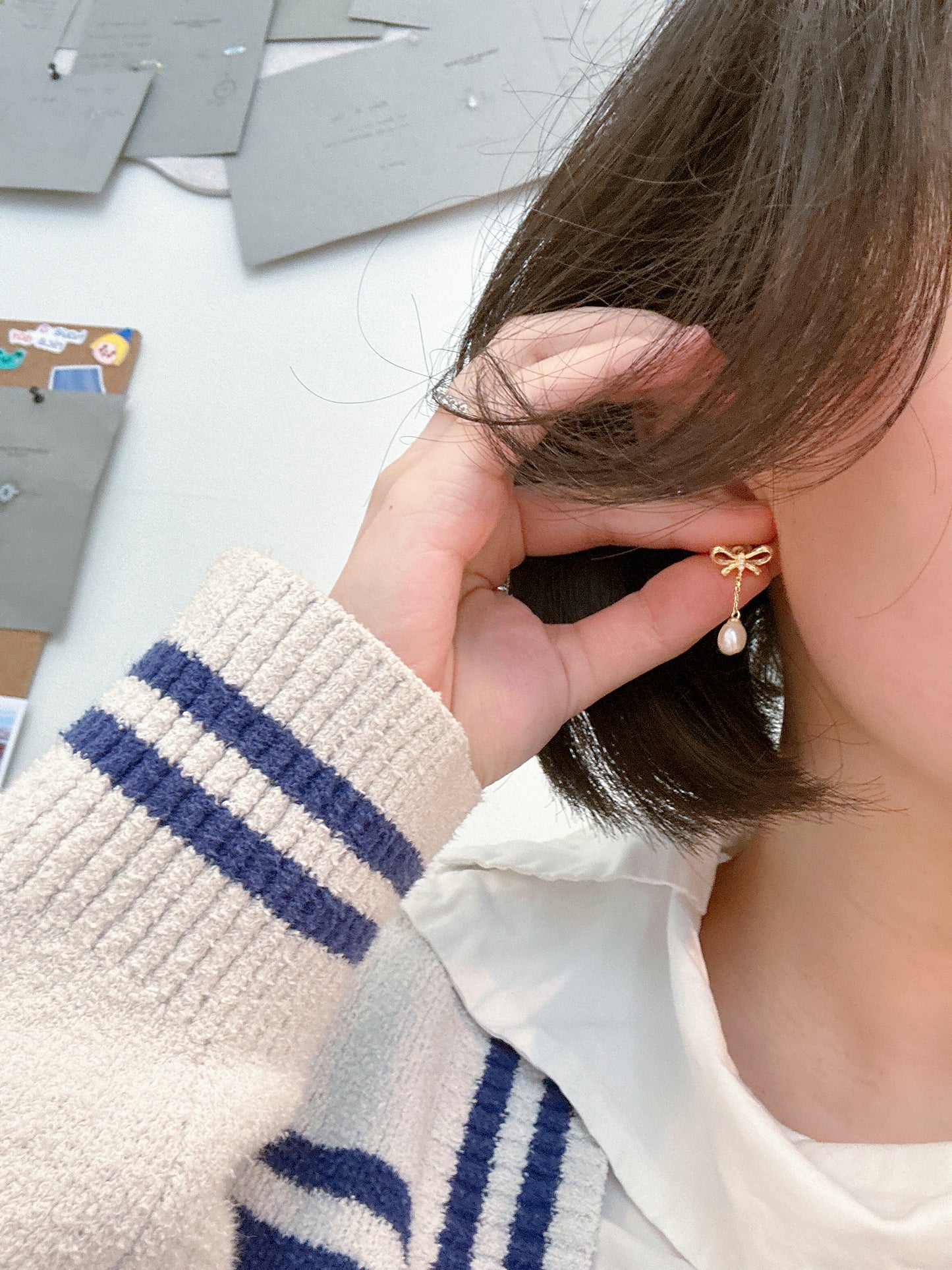Spring drop earrings