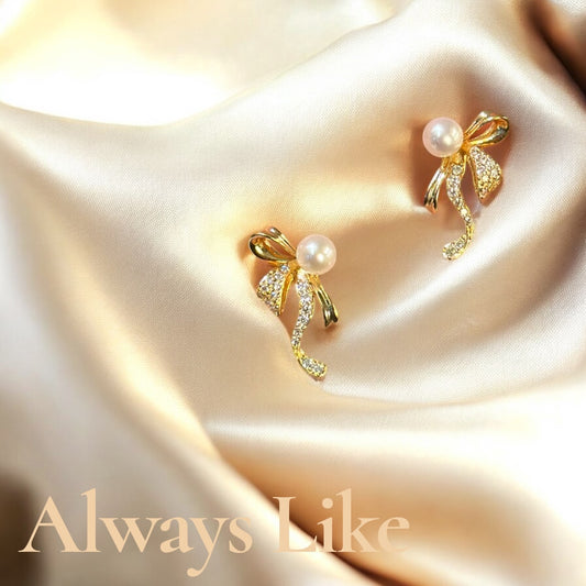 Princess pearl earrings