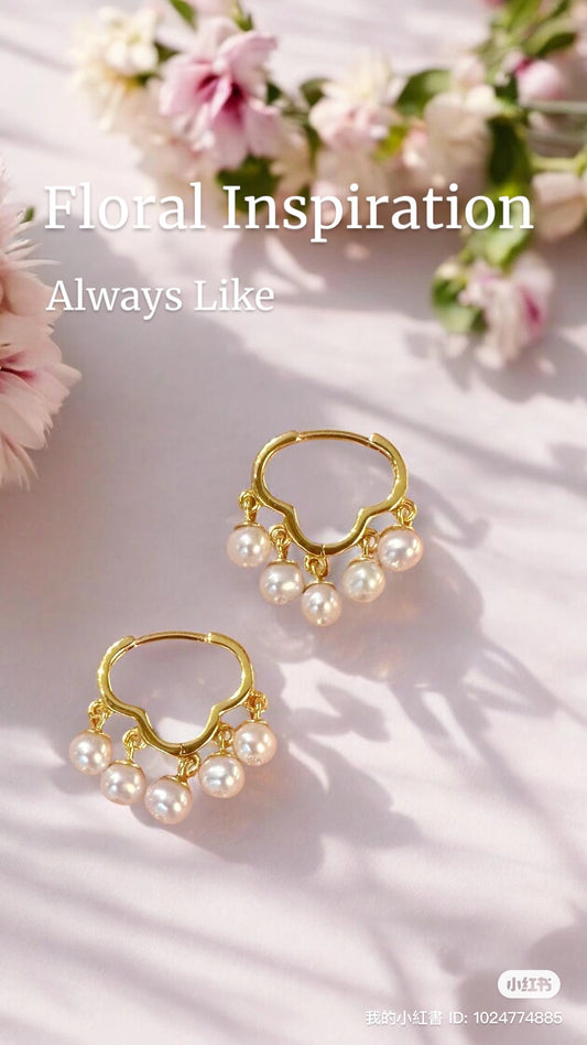 Flower inspired earrings