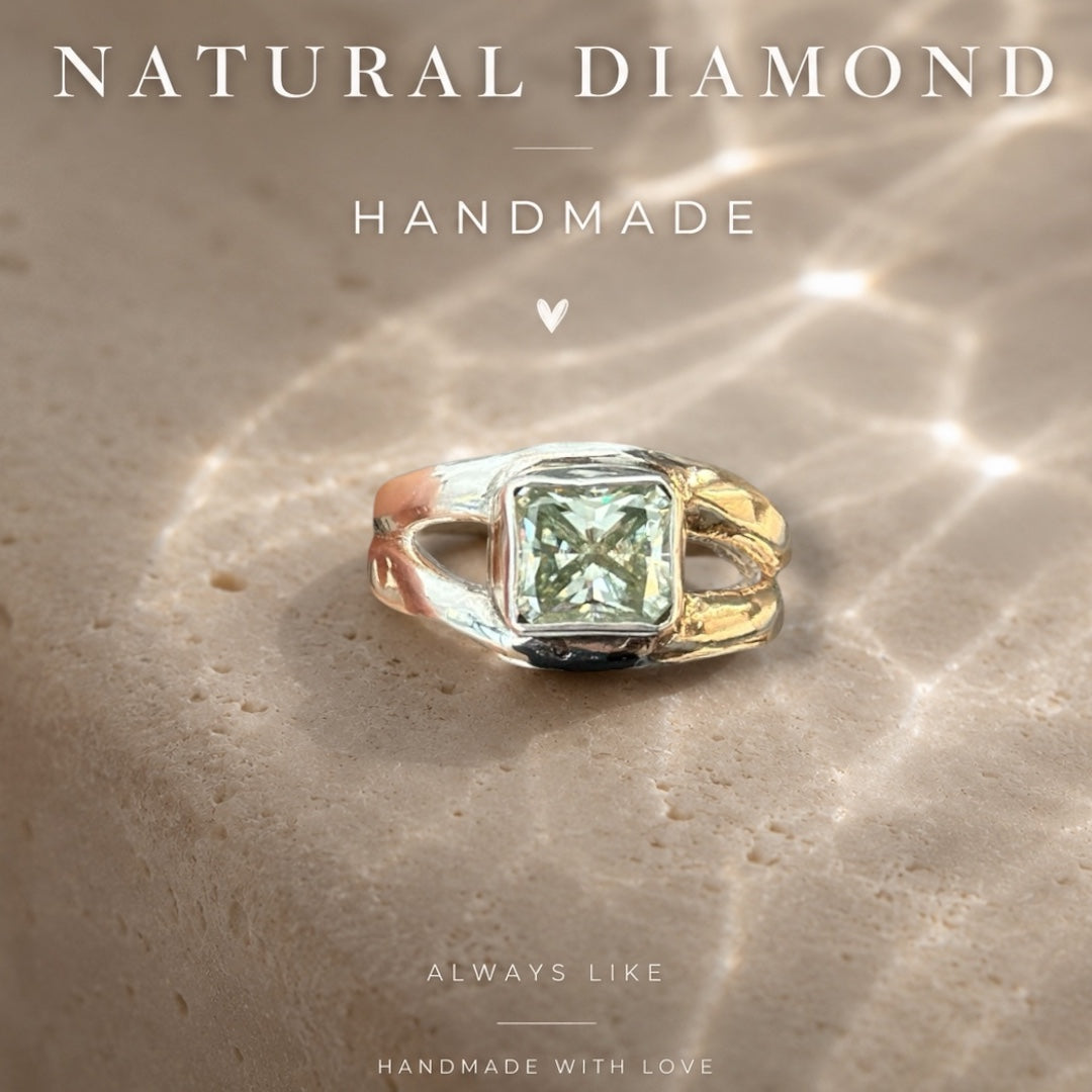 Custom Natural Diamond Ring