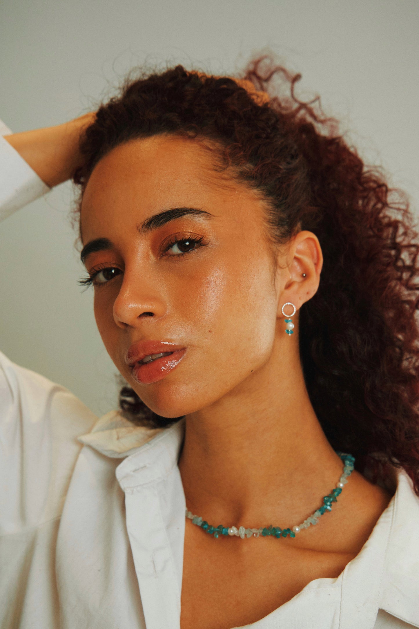Green stone necklace